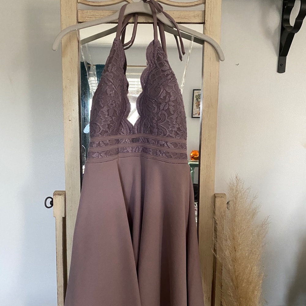 Dusty purple halter dress **NEVER WORN**